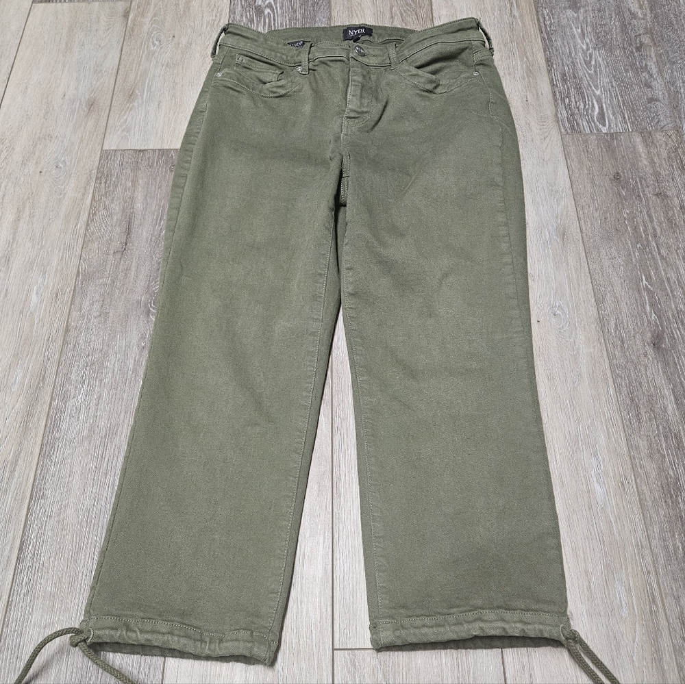 NYDJ Olive Green Cropped Ankle Pants